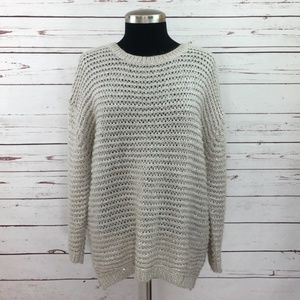 Topshop Tan Knit Sequin Sweater